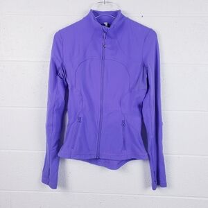 Lululemon Forme Define Jacket Purple Athletic Zip-Up Luon Womens Size 6